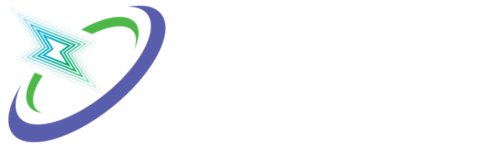 Logo with a blue and green swoosh encircling a geometric star, next to the text "ALL ELECTRIX" in white capital letters on a light background.